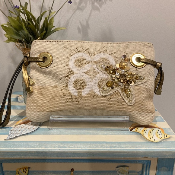Coach Audrey Starfish Canvas Clutch/Wristlet - Picture 2 of 13